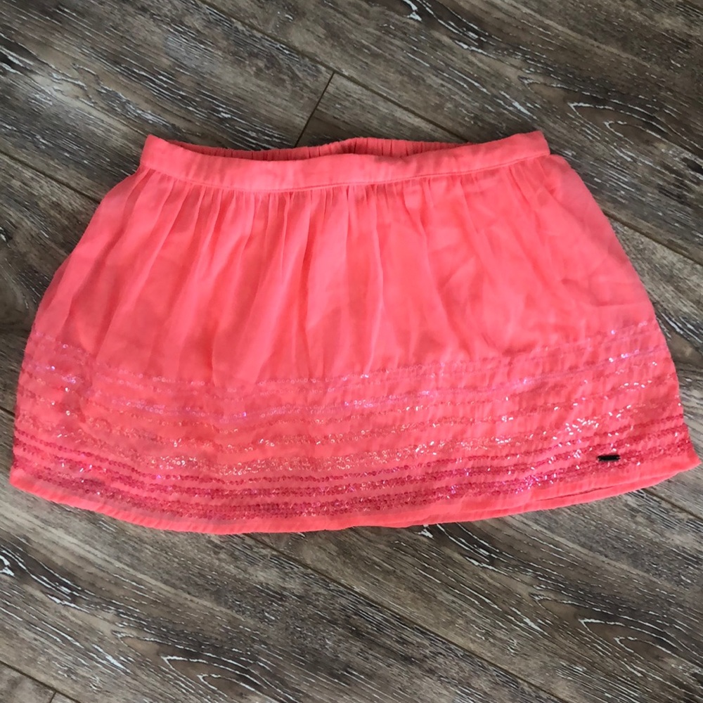 Bright Pink Hollister Flowy Mini Skirt!